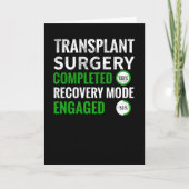 Transplantation Operation Erholung | Transplantatü Karte (Vorderseite)