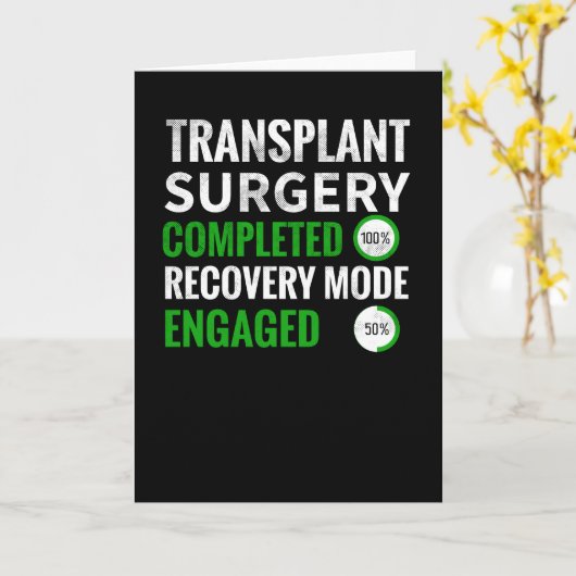 Transplantation Operation Erholung | Transplantatü Karte (Gelbe Blume)