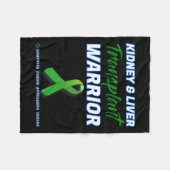 Transplantation Warrior Nierenfunktionsstörung Pat Fleecedecke (Vorderseite (Horizontal))