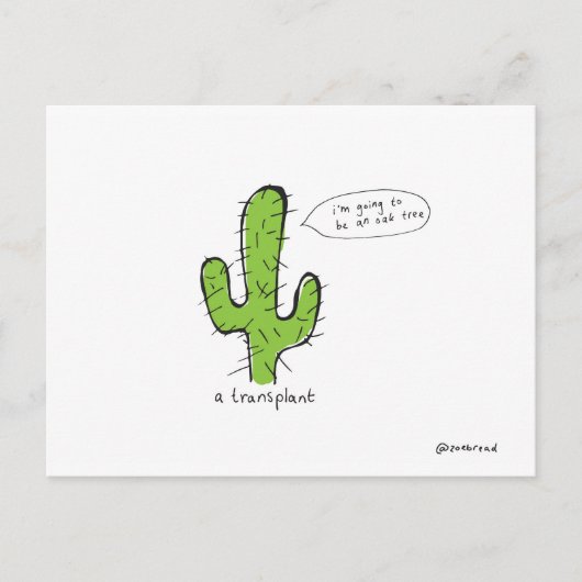 Transplantationspostkarte Postkarte (Vorderseite)