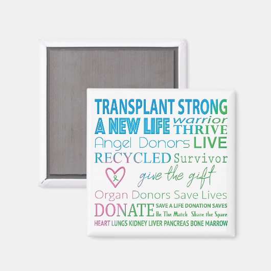 Transplantatspende Sensibilisierungsmagazin Magnet (Vorderseite/Rückseite)