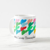 Transplantatüberlebende Grateful Colorful Custom Kaffeetasse (Vorderseite Links)