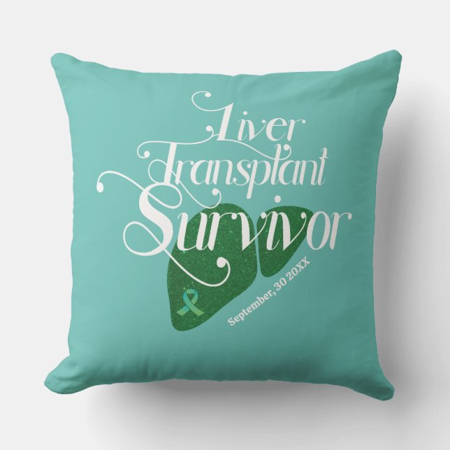 Transplantatüberlebensmittel Custom Throw Pillow Kissen (Vorderseite)