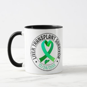 Transplantatüberschwemmung Grüner Ribbon-Kaffee Tasse