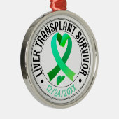 Transplantatübersiedlung Green Ribbon Custom Ornament Aus Metall (Rechts)
