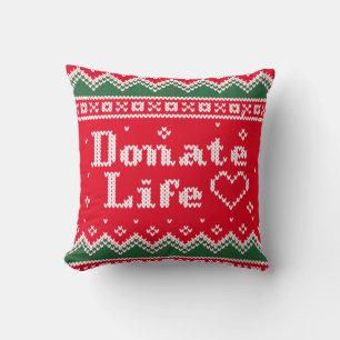Transplate spenden Leben Ugly Weihnachtskraut Kissen