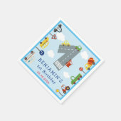 Transport 1. Geburtstag Napkins Serviette (Ecke)