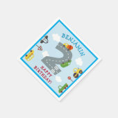 Transport 2. Geburtstag Napkins Serviette (Ecke)