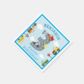 Transport 3. Geburtstag Party Napkins Serviette (Ecke)