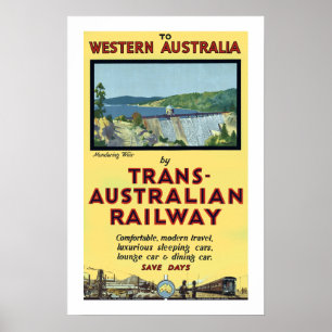 Transport-Australier-Eisenbahn Poster