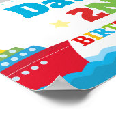 Transport Birthday Party Willkommensschild Poster (Ecke)