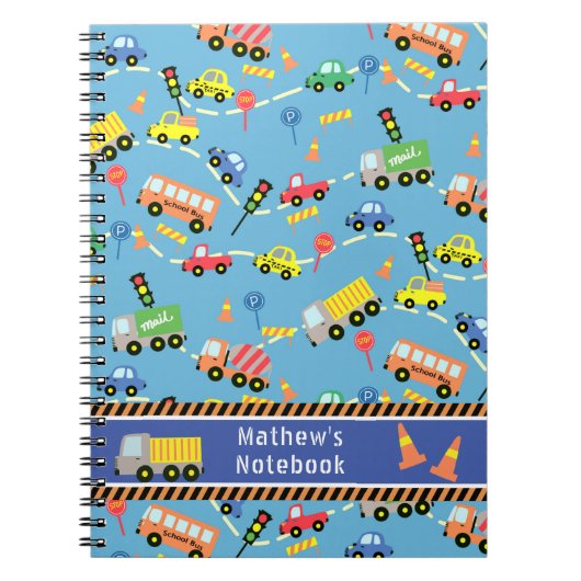 Transport Blue. Notizbuch Notizblock (Vorderseite)