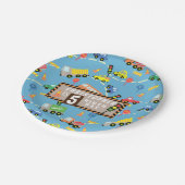 Transport Blue Paper Teller (Schrägansicht)