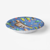 Transport Blue Pappteller (Gewinkelt)