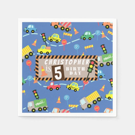 Transport Blue Serviette (Vorderseite)