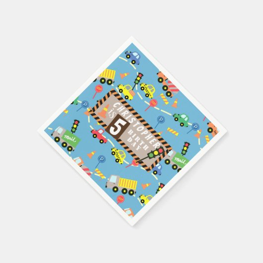 Transport Blue Serviette (Ecke)