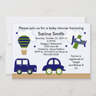 Transport/Cambridge Baby Shower Einladungen