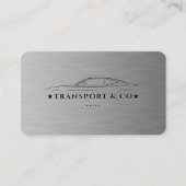 Transport Driver Auto Car Silver Black Modern Visitenkarte (Vorderseite)