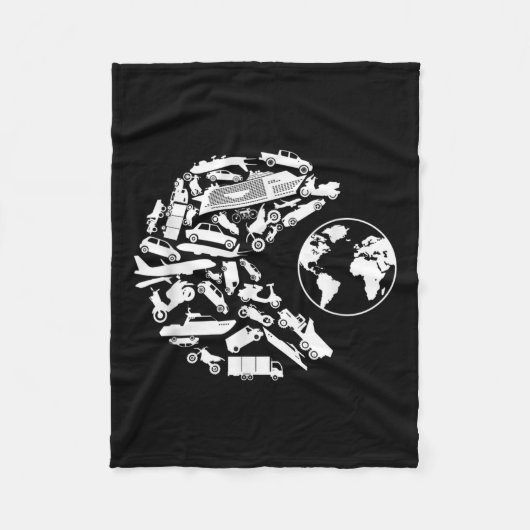 Transport ernährt sich vom Umweltschutz der Erde Fleecedecke (Vorderseite)