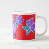 Transport Floral Funny Charaktere Jumbo-Tasse (Rechts)