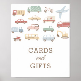 Transport Geburtstagsparty Cards und Geschenke-Zei Poster