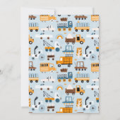 Transport Handgezogene Autos Geburtstag Einladung (Rückseite)