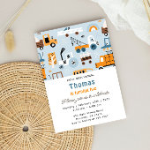 Transport Handgezogene Autos Geburtstag Einladung