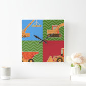 Transport Heavy Equipment - Klebung Quadratische Wanduhr (Zuhause)