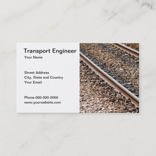 Transport-Ingenieur-Visitenkarte Visitenkarte (Vorderseite)