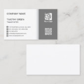 Transport Logistics Service Simple Violet White Visitenkarte (Vorne/Hinten)