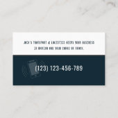 Transport & Logistik | Blauer LKW Visitenkarte (Rückseite)