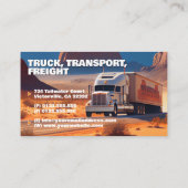 Transport & Logistik | Lastkraftwagen Visitenkarte (Rückseite)