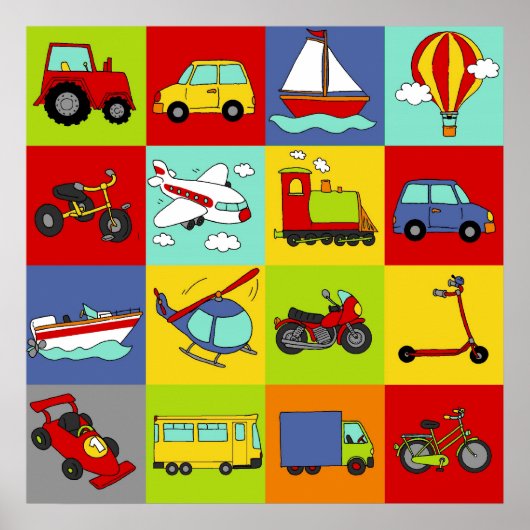 Transport Mosaik Poster (Vorne)