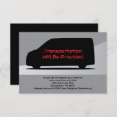 Transport Party Bus Card Transport Mini Van Begleitkarte (Vorne/Hinten)