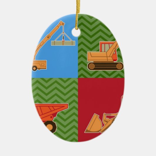 Transport-schwere Ausrüstung - Collage Keramik Ornament (Vorne)