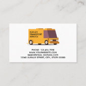 Transport Service Business Card Design Visitenkarte (Rückseite)