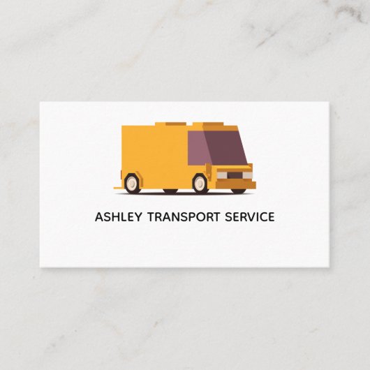 Transport Service Business Card Design Visitenkarte (Vorderseite)