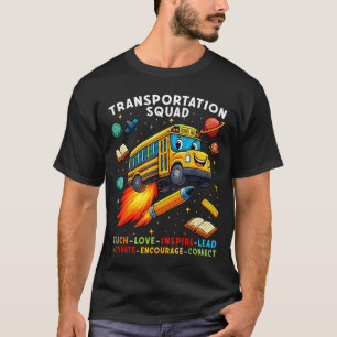 Transport Squad Lustiger Schulbusfahrer Zurück T-Shirt