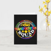 Transport Squad zurück zum Schulbusfahrer Mon Karte (Gelbe Blume)