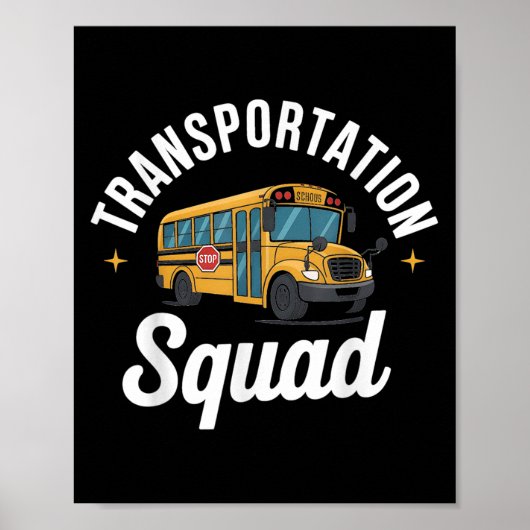 Transport Squad zurück zum Schulbusfahrer Mon Poster (Vorne)