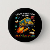 Transport-Team Lustiger Schulbusfahrer Button (Vorderseite)