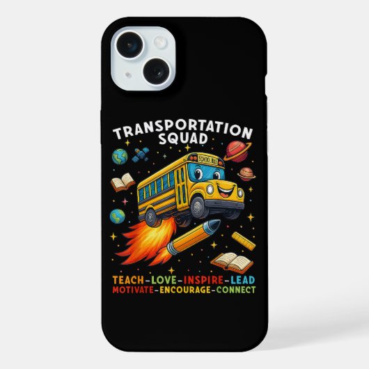 Transport-Team Lustiger Schulbusfahrer iPhone Hülle (Rückseite)