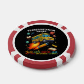 Transport-Team Lustiger Schulbusfahrer Pokerchips (Einzeln)