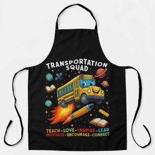 Transport-Team Lustiger Schulbusfahrer Schürze