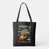 Transport-Team Lustiger Schulbusfahrer Tasche (Rückseite)