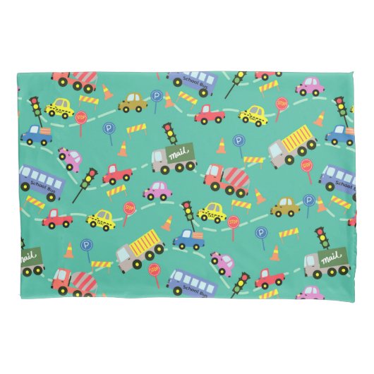 Transport Türkis Kissenbezug (Vorderseite)