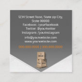 Transport- und Speicherdienstleistungen Quadratische Visitenkarte (Rückseite)