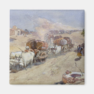 Transport von Baumwolle, Indien, 1862 (w/c über Bl Magnet