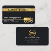 Transport von Gold-Zuhause--Fahrzeugen Visitenkarte (Vorne/Hinten)