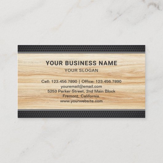 Transport von Holzkörnern Visitenkarte (Rückseite)